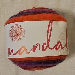 1 Cake Lion Brand Mandala DK Light Self-Striping Yarn #3 Andorian Acrylic 590 yd
